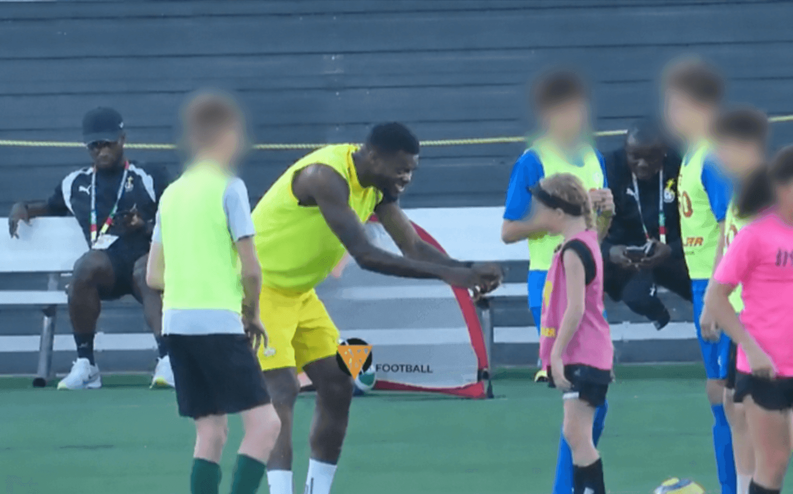 Safeguarding questions after Thomas Partey joins kids' soccer session at Ghana's U.S. training base