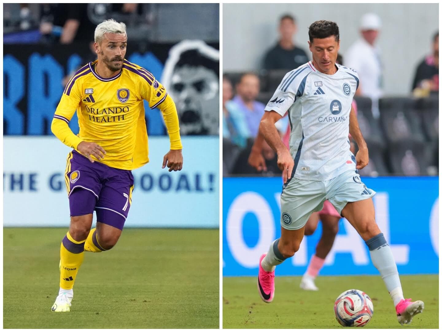 Griezmann scores, Lewandowski quiet against Messi-less Miami as new stars debut in MLS