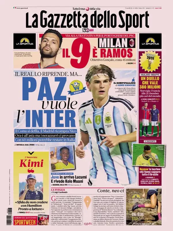 Today's Papers: Juventus eye Kessie, Nico Paz up for sale
