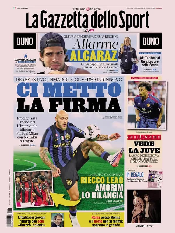 Today's papers: Milan & Inter draw in Perth as Juve push for new signings