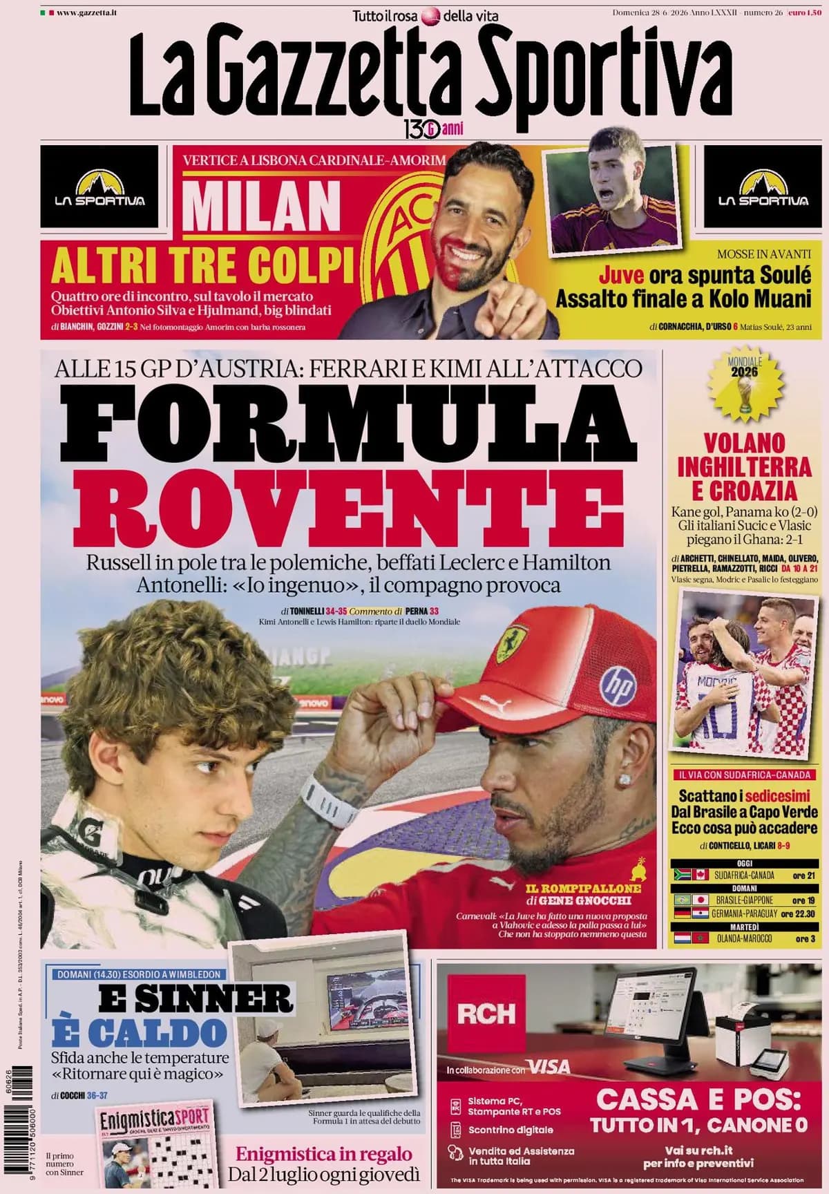 Today's Papers: More Milan signings, Conte vs. Mancini, Khelaili for Inter