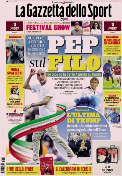 Today's Papers: Guardiola down to the wire, furious Spalletti