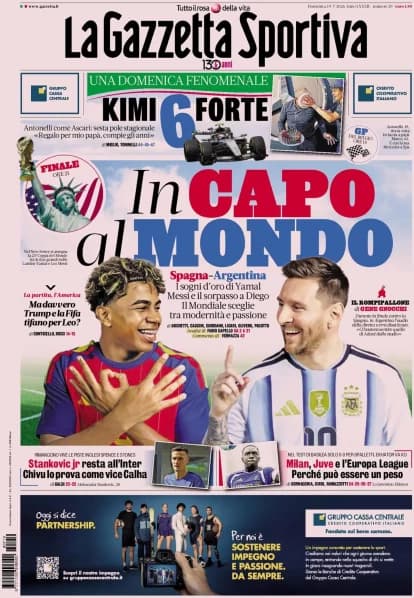 Today's Papers – Messi vs. Yamal, Juventus' Striker Priority