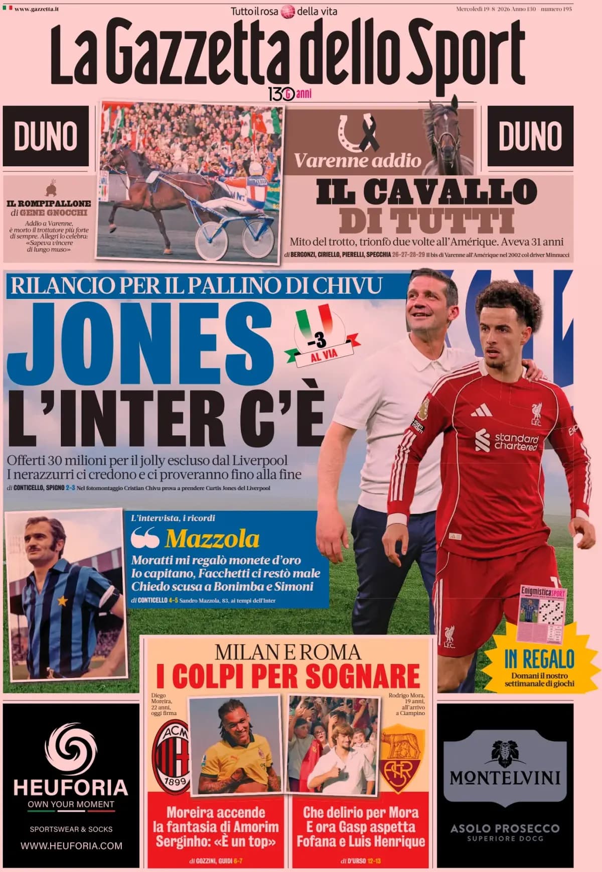 Today's Papers: Roma chase Mora, Juventus seek reinforcements, Sarri pushes for Anguissa