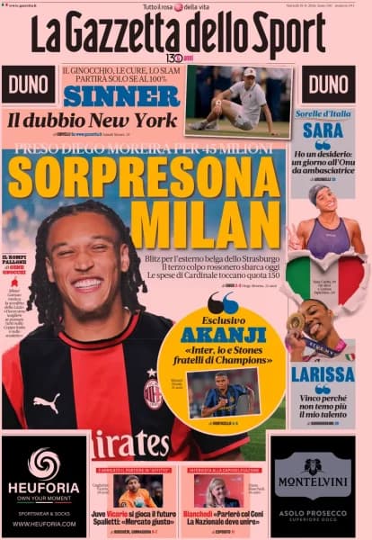 Today's Papers – Big Milan surprise, Juventus welcome Vicario