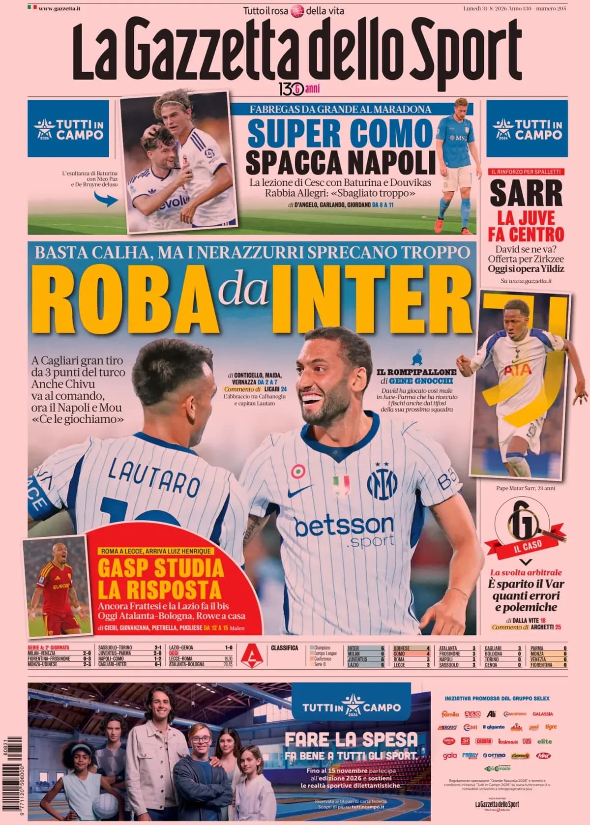 Italian Papers: Calhanoglu Consistency, Como's Serie A Statement, Leao's Future