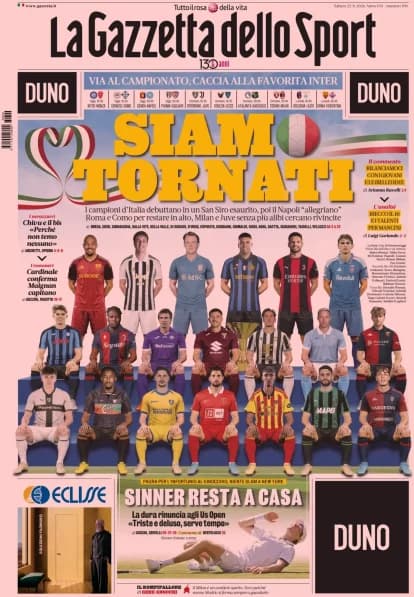 Italian Papers: Serie A Returns With All Teams Chasing Inter
