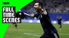 Argentina celebrate progressing to World Cup final