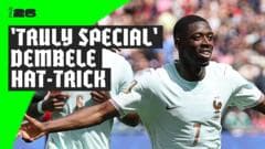 Dembele scores magical first-half hat-trick