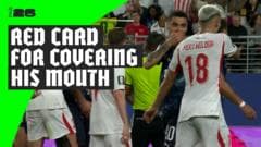 Paraguay's Almiron sent off for covering mouth in confrontation
