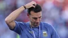 Argentina boss Scaloni leaves press conference in tears discussing his future