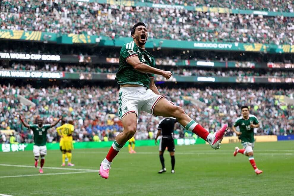 Beer and sombreros rain down as Mexico's World Cup takes flight