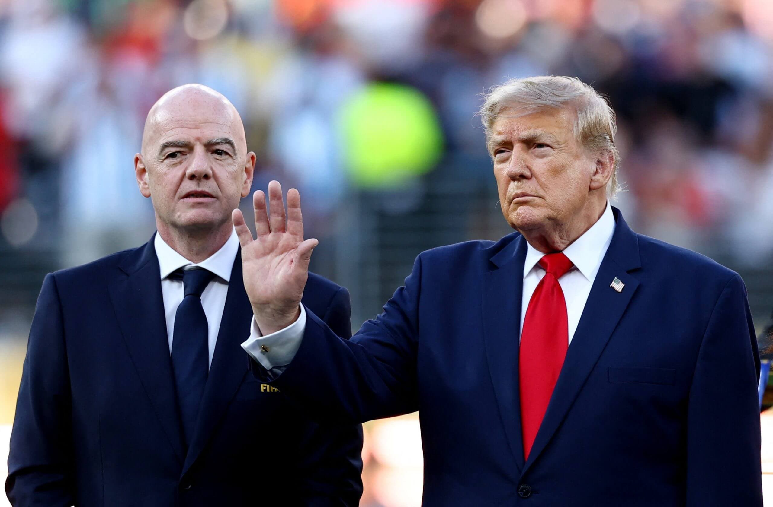 Trump booed by World Cup final crowd, takes part in trophy presentation